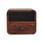 Curved Upper Slot Floating Nightstand