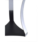 Geiger - End Table - Black Glass & Chrome