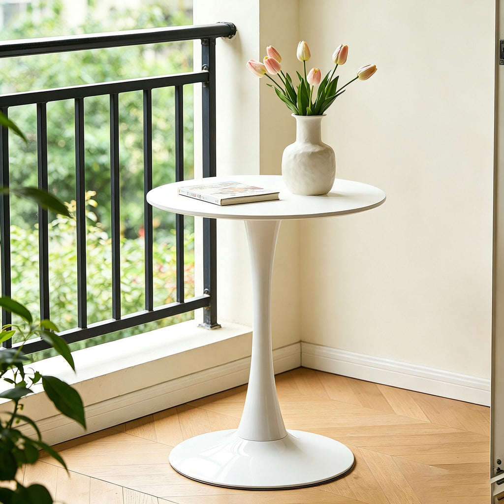 Round Dining Table With Tulip Style Base