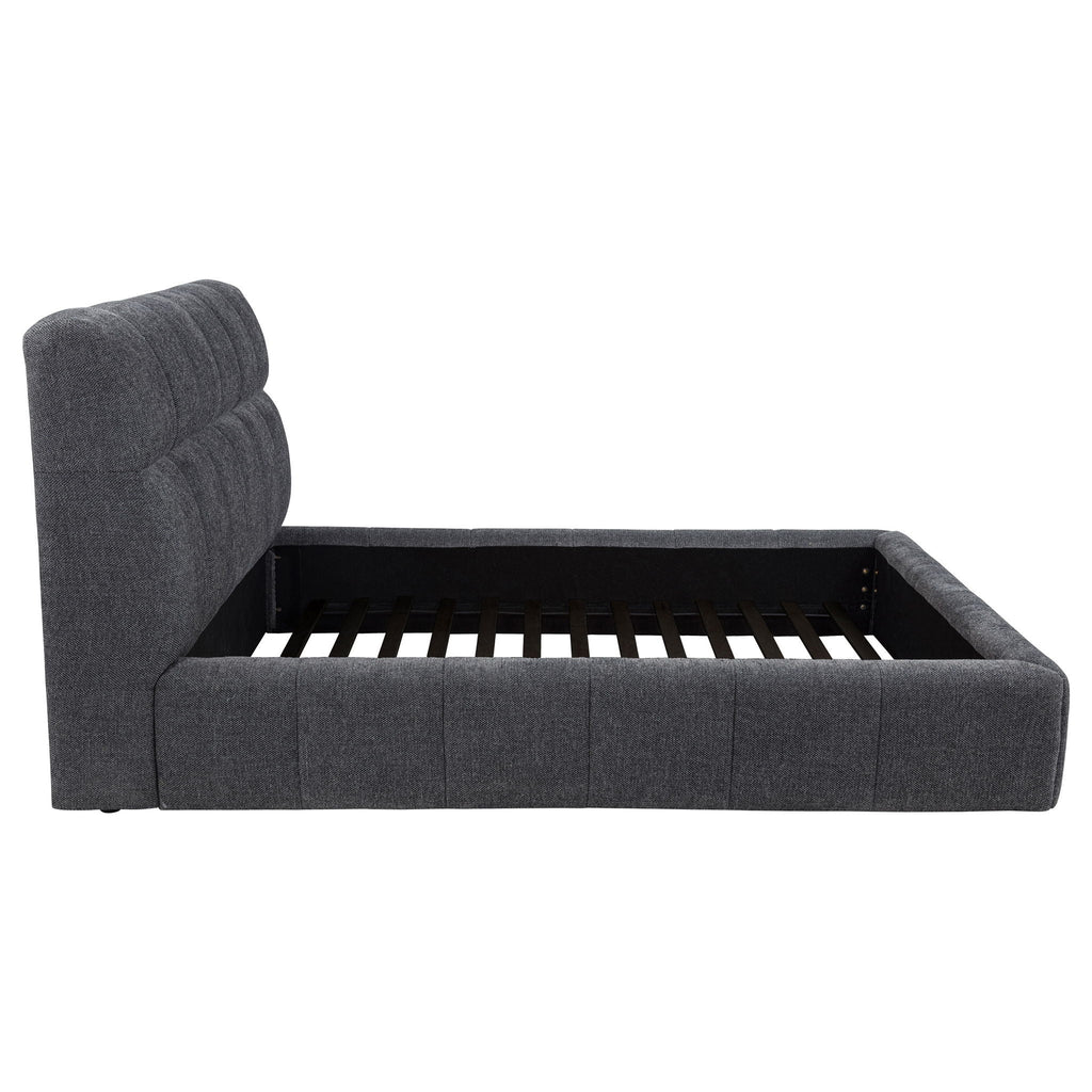 Nollet 48-inch Upholstered Queen Panel Platform Bed Grey