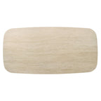 Lark - Dining Table - Travertine / Black