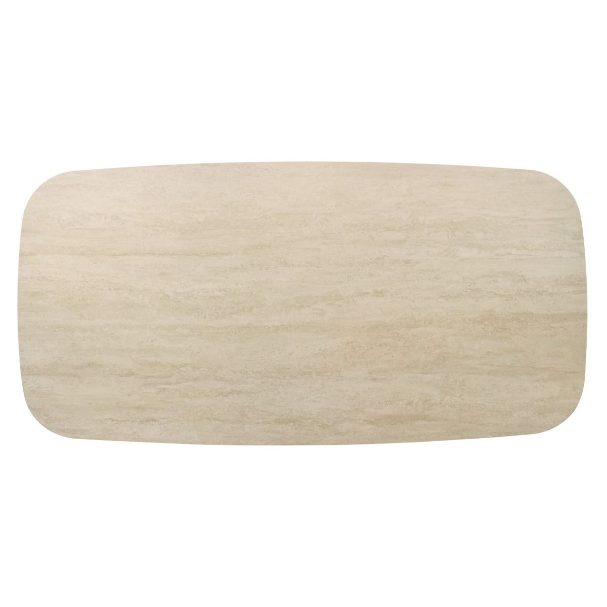 Lark - Dining Table - Travertine / Black