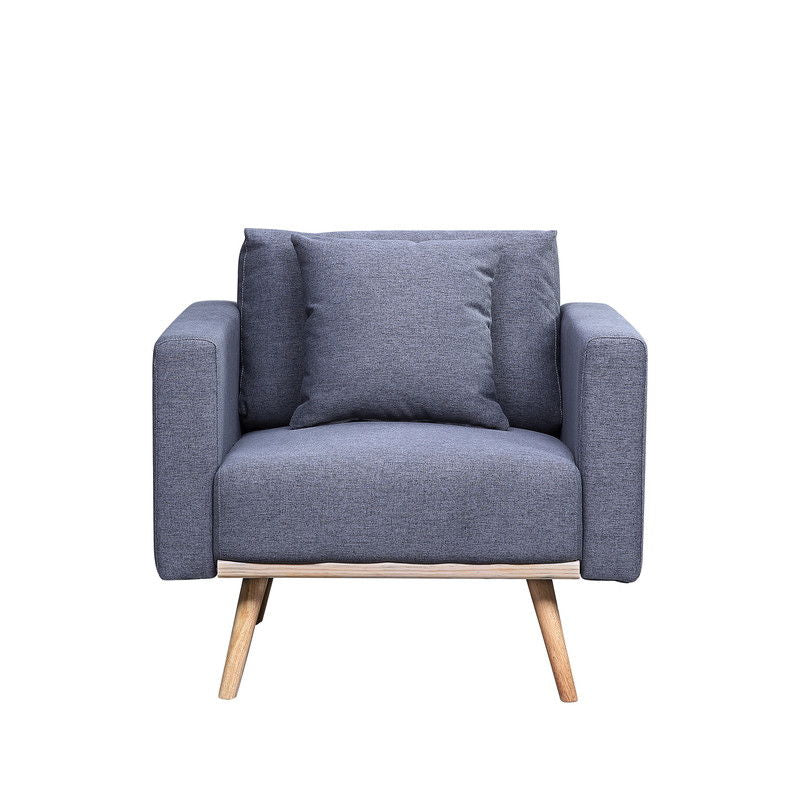 Easton - Fabric Chair With USB Charging Ports Pockets And Pillows