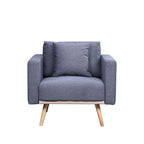 Easton - Fabric Chair With USB Charging Ports Pockets And Pillows