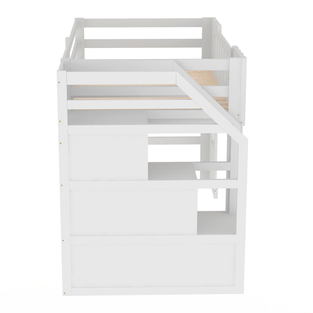 Loft Bed With Storage Staircase And Windows