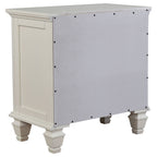 Sandy Beach 5-piece Queen Bedroom Set Cream White