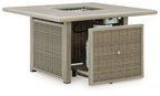 Cliff Trails - Square Fire Pit Table - Beige