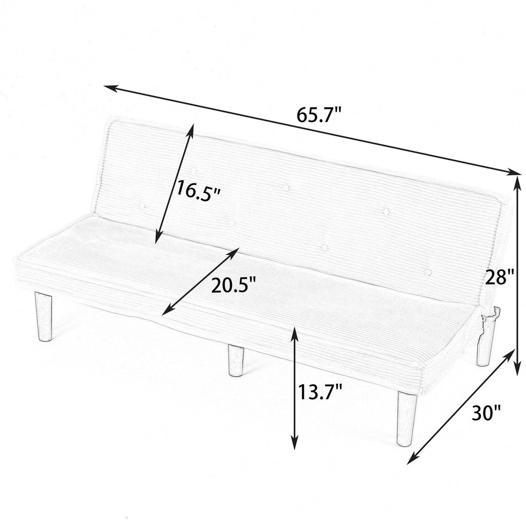 Versatile Sofa Bed With Solid Wood Frame