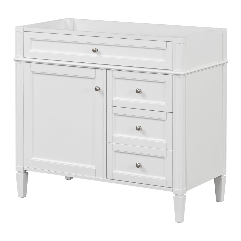 Bathroom Vanity With 2 Drawers And Tip-Out Drawer, Storage Cabinet