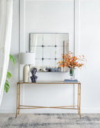 Traditional Decor Style Antique Glass Panel Mirror, Wall Mirror For Bathroom Entryway Console Lean Against Wall