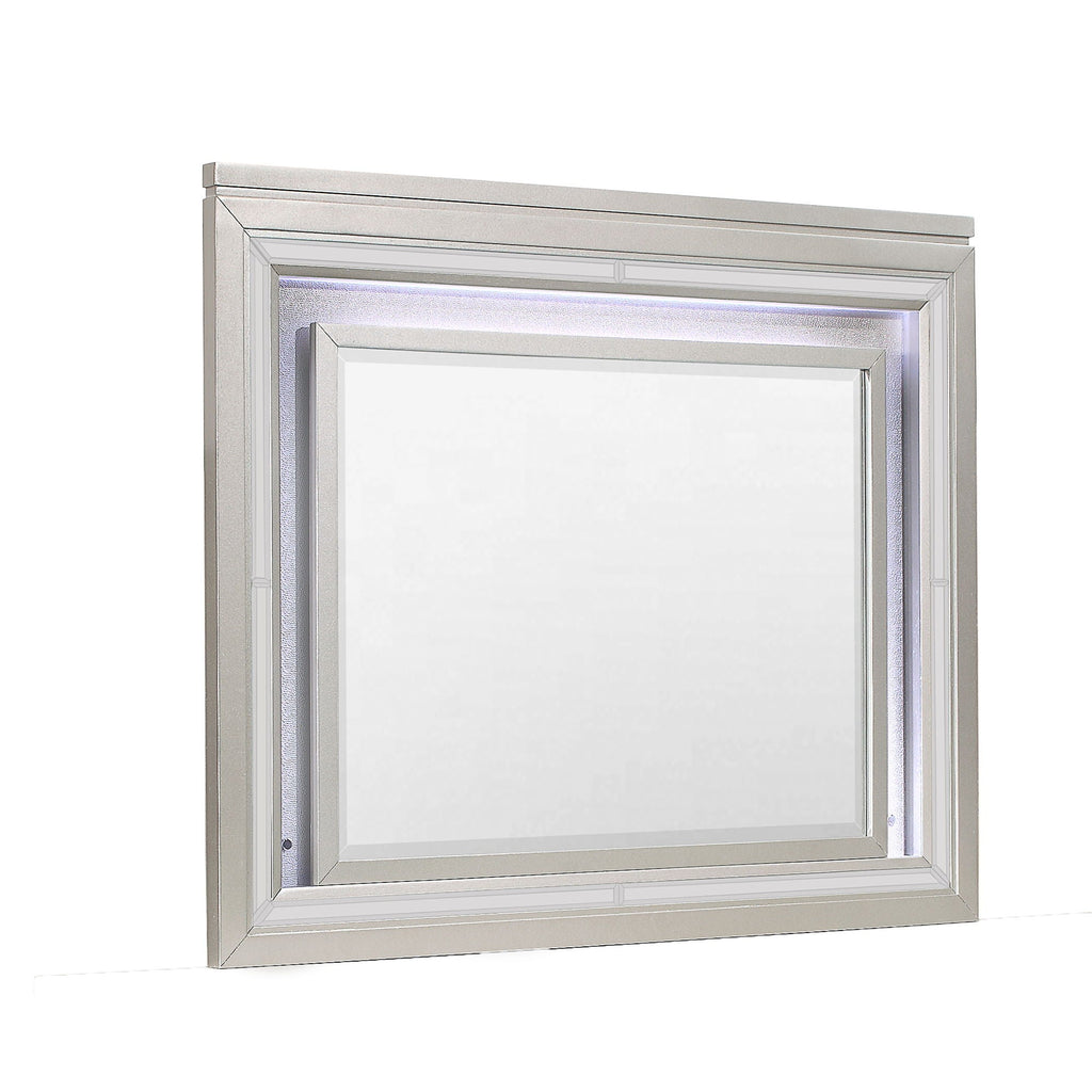 Cross - Glam Mirror With LED - Champagne