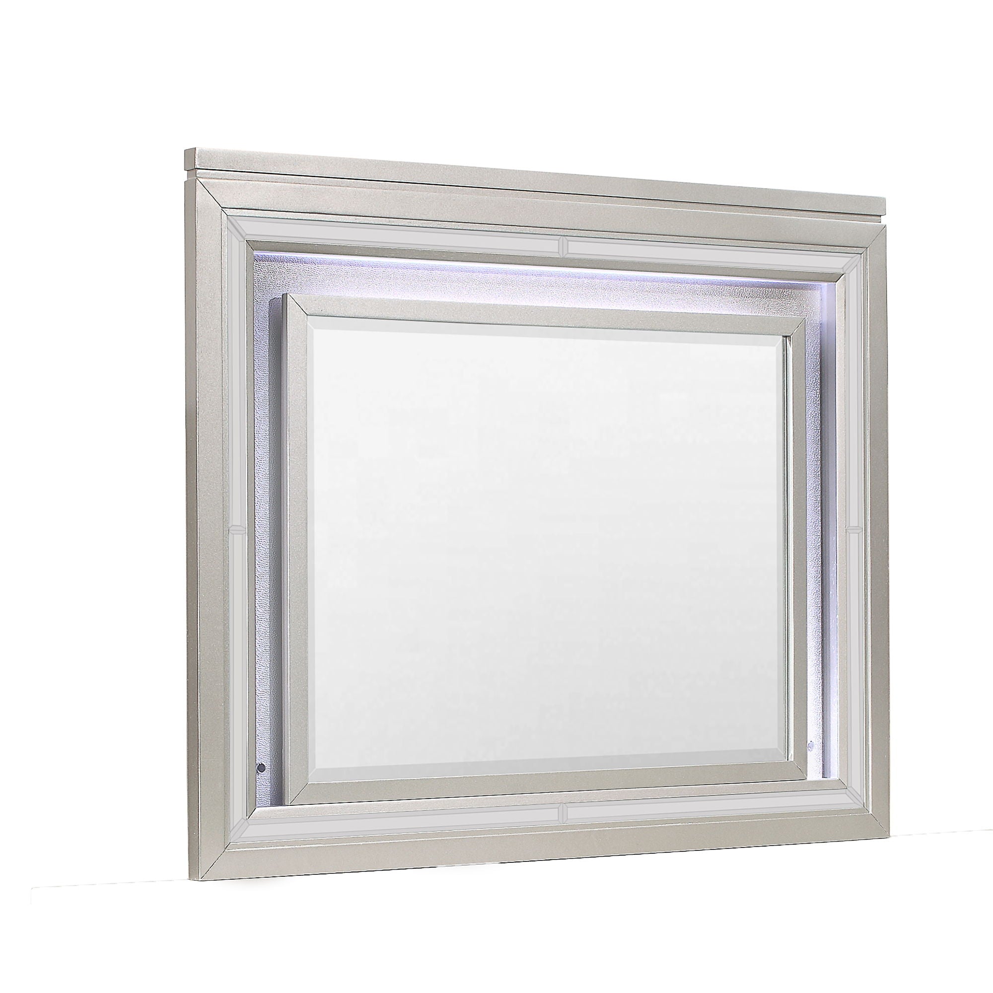 Cross - Glam Mirror With LED - Champagne