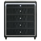 Lorient 5-drawer LED Chest of Drawers Black