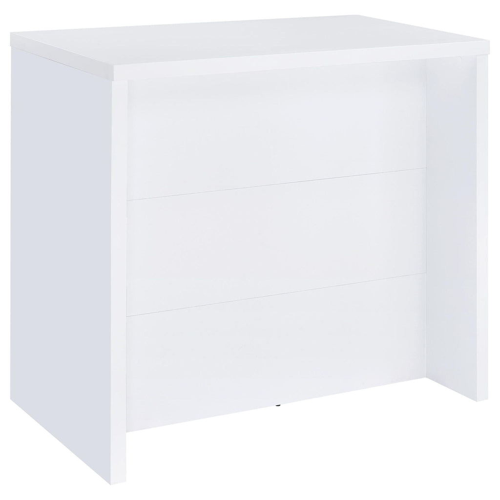 Topanga Engineered Wood Freestanding Home Bar White