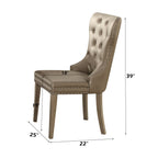 Kacela - Side Chair (Set of 2) - Champagne Synthetic Leather & Champagne