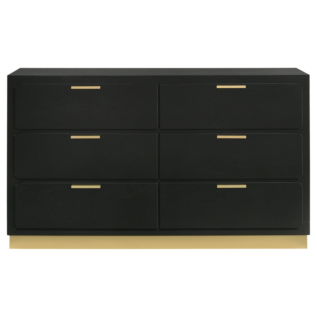 Caraway 6-drawer Dresser Black