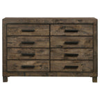Woodmont 8-drawer Dresser Rustic Golden Brown