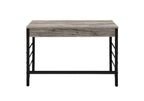 Disho - Writing Desk With USB - Light Weathered Oak & Black