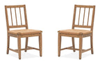 Lindon - Dining Side Chair With Paper Cord Seat (Set of 2) - Light Brown