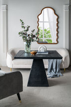 Wood Mirror With Unique Frame - Brown