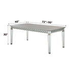 Varian - Dining Table - Mirrored & Antique Platinum