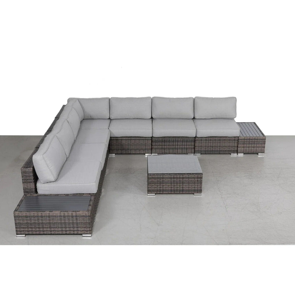 Wicker Sectional Seating Group With Cushions