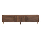 TV Stand With 2 Drawers, Media Console Table For TVs Up To 80'' For Living Room - Walnut