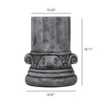 Outdoor End Table, Round Side Table For Patio And Garden - Antique Gray