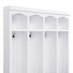 Entryway Hall Tree With Bench, 4 Hooks & Open Storage Space