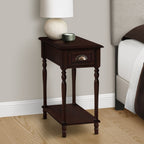 Accent Side Table, 2 Tier, Storage Drawer, Stylish Traditional Design