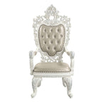 Vanaheim - Arm Chair (Set of 2) - Beige Synthetic Leather & Antique White