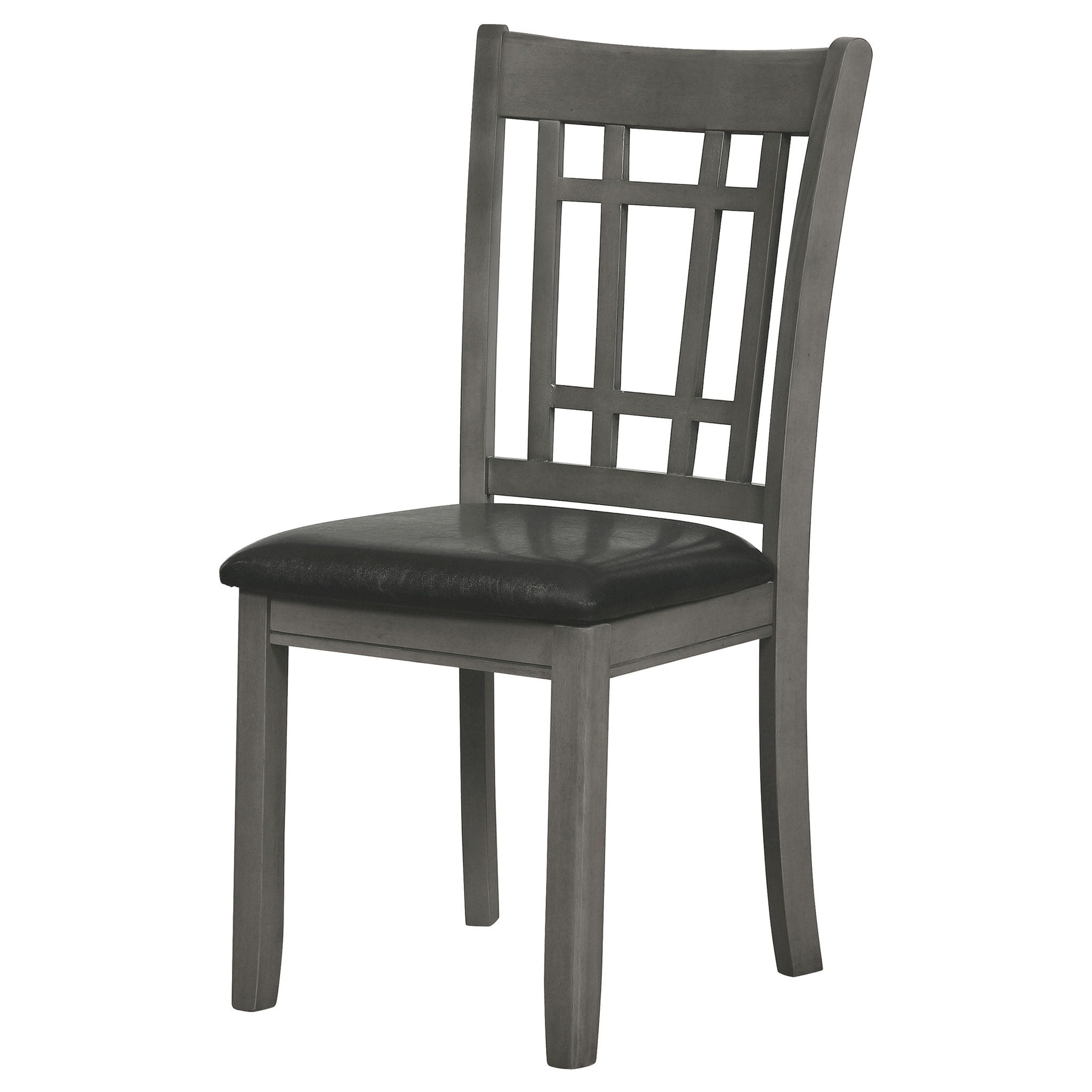 Lavon Wood Dining Side Chair Black and  Medium Grey (Set of 2)
