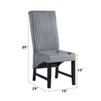 Kini - Side Chair (Set of 2) - Gray Corduroy & Black