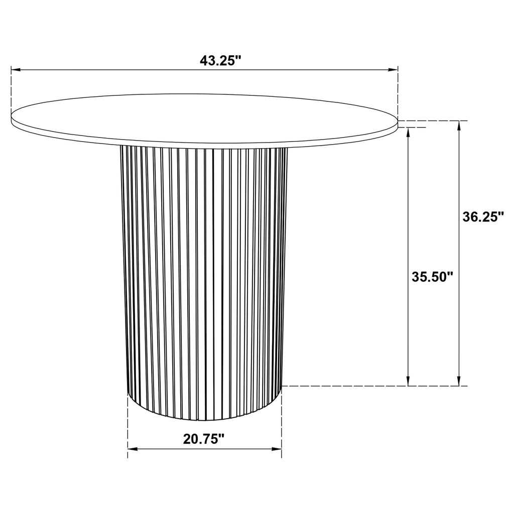 Hamlyn 43-inch Round Wood Counter Height Dining Table Black