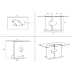 Iris - Dining Table - Gray