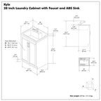 Kyle - Laundry Cabinet & Faucet And Stainless Steel Sink