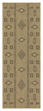 Earth - 5'3" X 7'3" Indoor, Outdoor Area Rug Polypropylene - Jute / Black