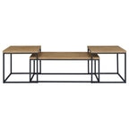 Straden 3-piece Engineered Wood Coffee Table Set Mango and Black