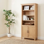 Vermes 72-inch 2-door Home Office Cabinet Bookcase Light Ash