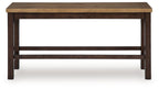 Rylandeen - Double Counter Height Bench - Light Brown / Dark Brown