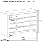 Briana 8-drawer Dresser Black