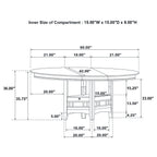 Lavon Oval 60-inch Counter Height Extension Dining Table Chestnut