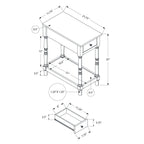 Accent End Table, 2 Tier, Storage Drawer, Traditional Stylish Design