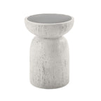Dylana - Natural Fiber Concrete Accent Table - Gray