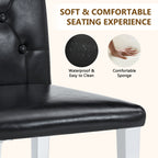 Dining Chairs With Ergonomic Buckle Backrest For Home