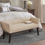 Elegant Design Bench Upholstery, Solid Wood Frame