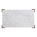 Hettie - Dining Table With Engineeed Stone Top - Engineered Stone Top & Brown