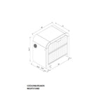Beverly - Nightstand With Cooler And Speaker, LED Light, Rounded Sides - Black White