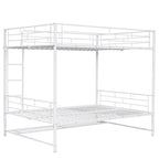 Metal Bunk Bed With Shelf And Guardrails