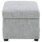 Winter Upholstered Hydraulic Lift Top Storage Ottoman Grey